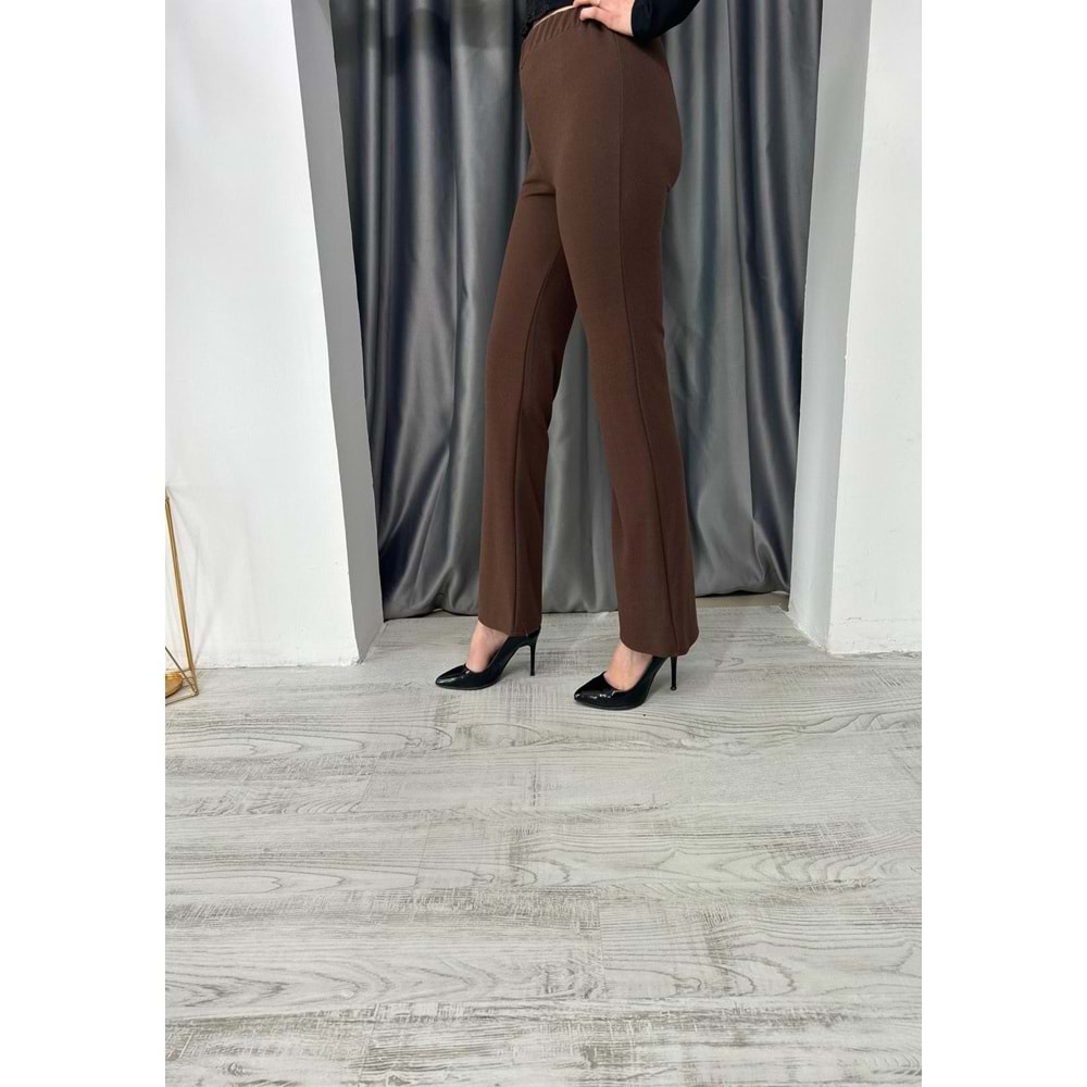 Esm Lastikli İspanyol Paça Pantolon 1101- Acı Kahve - 48 - AZRA03124-Acı Kahve-48
