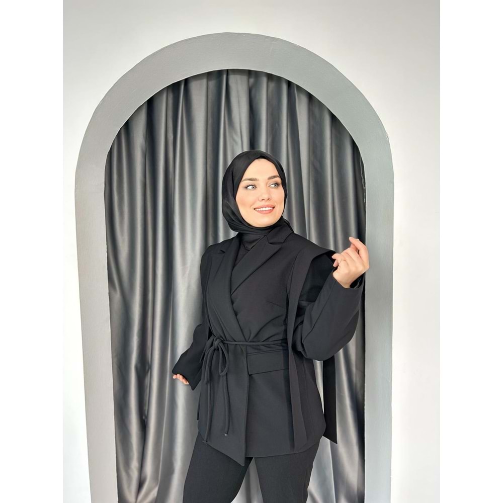 Monder Model Ceket 06040 - Siyah - TEK BEDEN