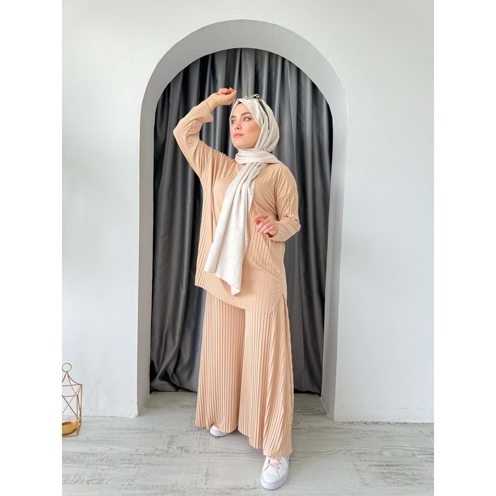 Sendy Takım 1210 - Sütlü Kahve - TEK BEDEN - AZRA04669-Sütlü Kahv-TEK BEDEN