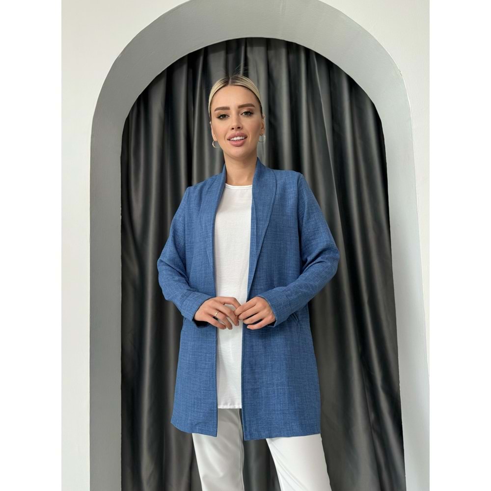 İçlikli Ceket 7029 - Mavi - S