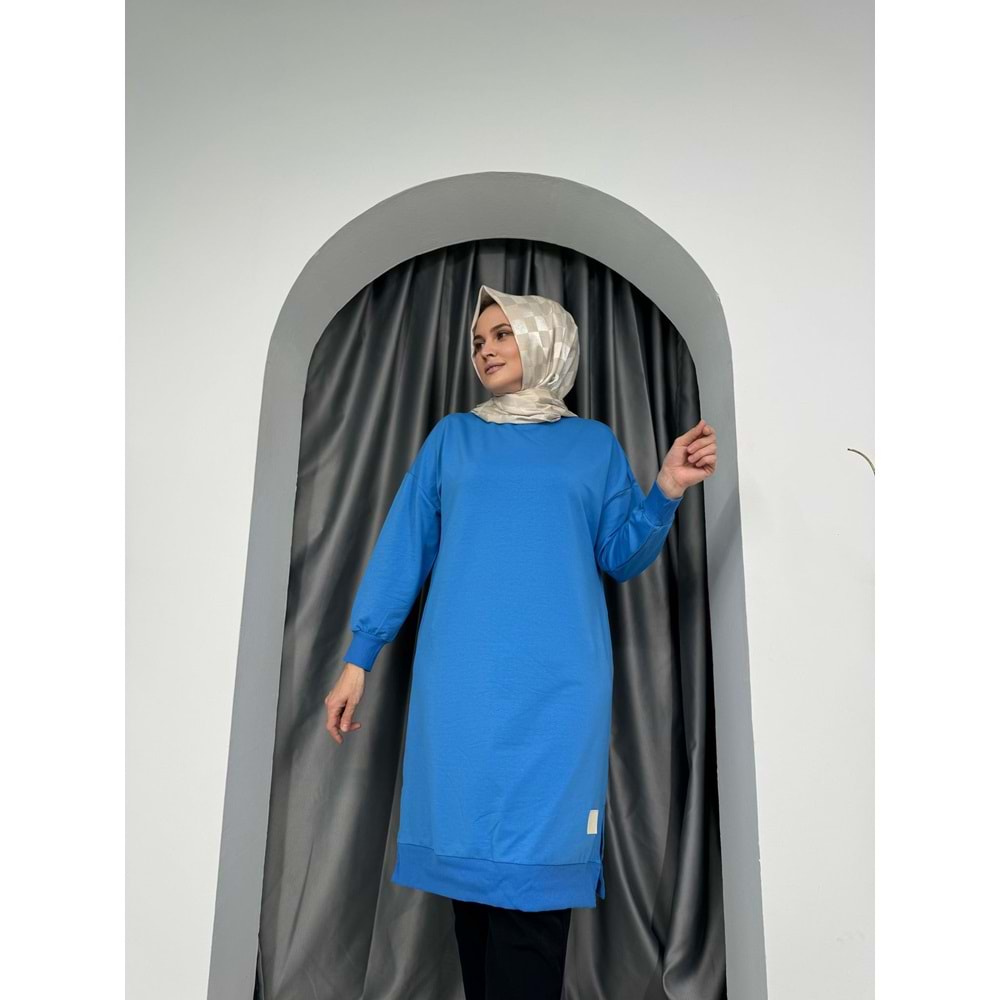 Uzun Düz Sweat Soul Puane 30645 - Mavi - S-M