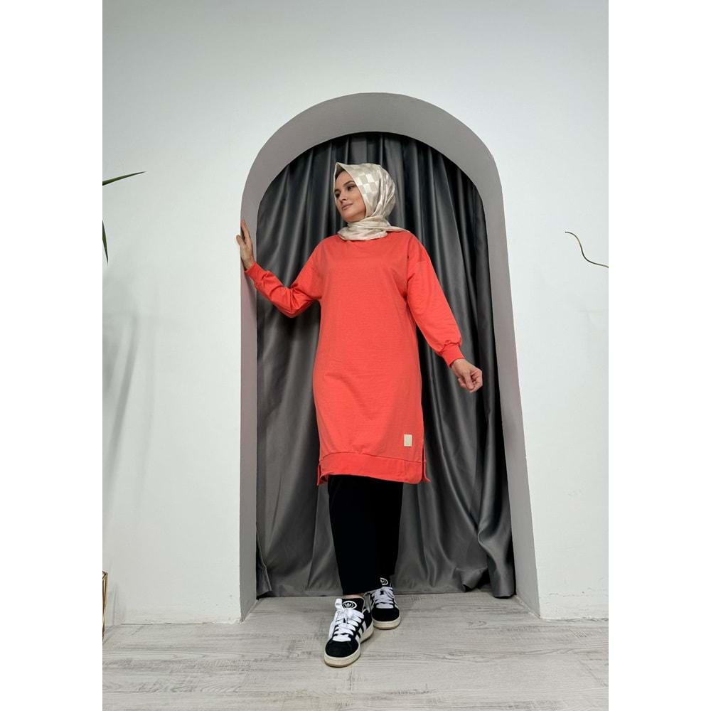 Uzun Düz Sweat Soul Puane 30645 - Nar - L-XL