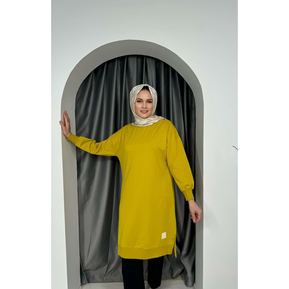 Uzun Düz Sweat Soul Puane 30645 - Olive - S-M