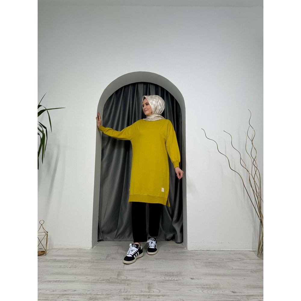 Uzun Düz Sweat Soul Puane 30645 - Olive - S-M