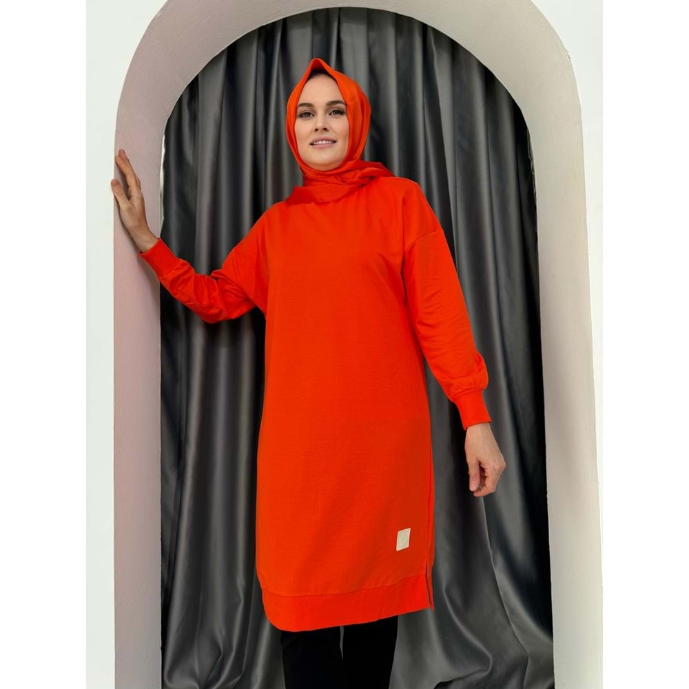 Uzun Düz Sweat Soul Puane 30645 - Turuncu - L-XL - AZRA04907-Turuncu-L-XL