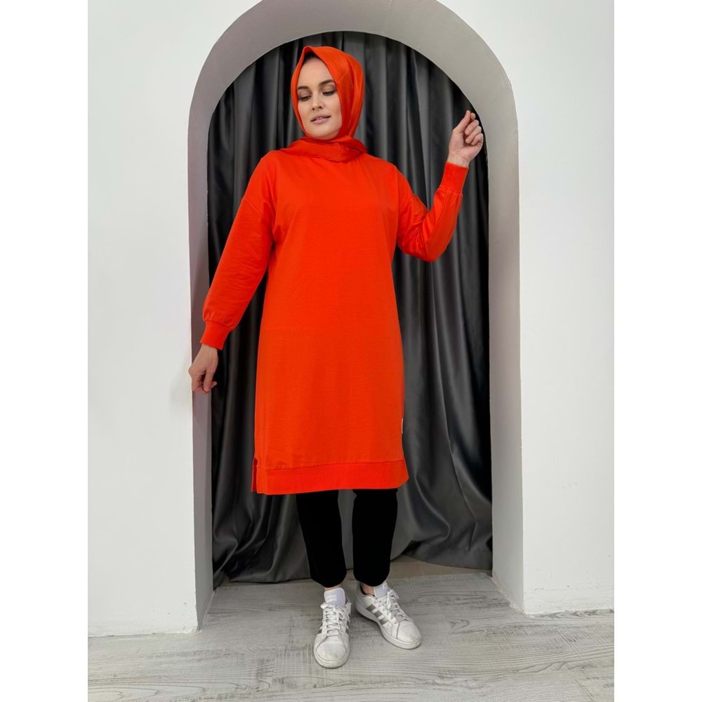 Uzun Düz Sweat Soul Puane 30645 - Turuncu - L-XL - AZRA04907-Turuncu-L-XL