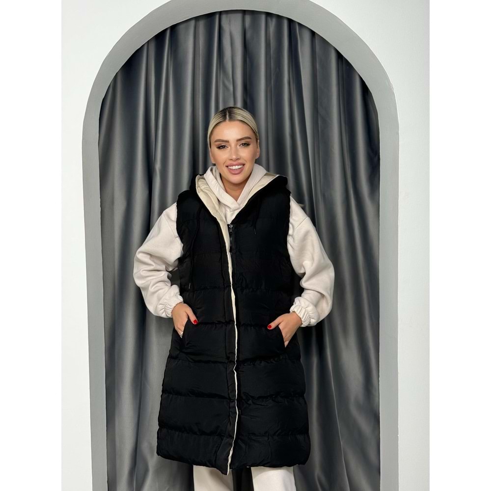 Çift Taraflı Yelek 7500 - Bej - 44 - AZRA05035-Bej-44