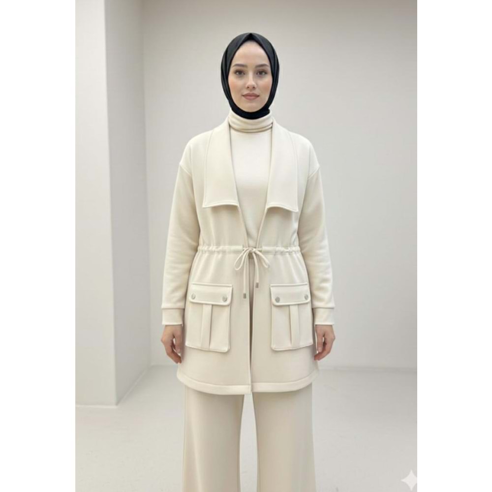 Cepli Oversize Kap 4301 - Bej - TEK BEDEN - AZRA05054-Bej-TEK BEDEN