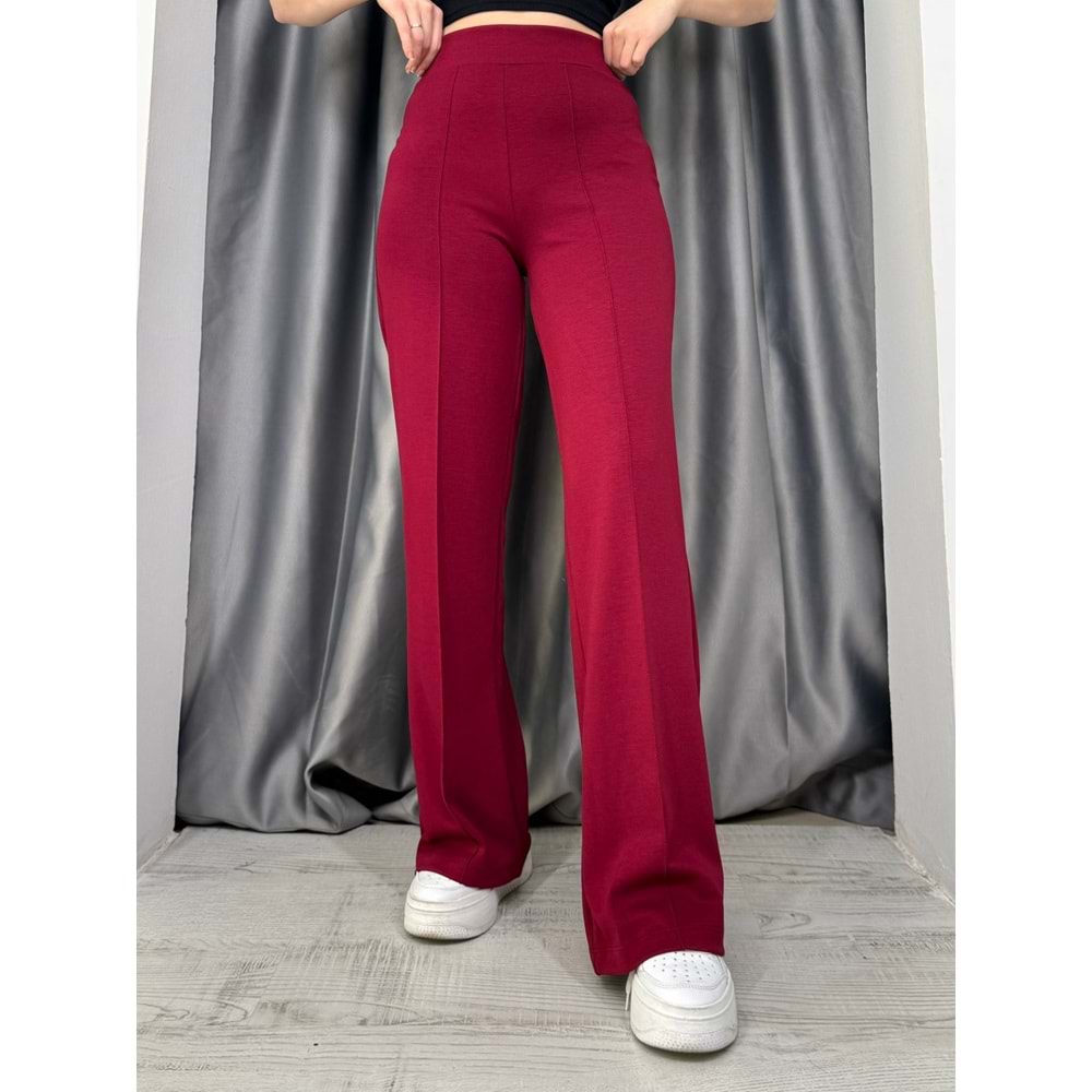Oysho Çımalı Salaş Pantolon 25272 - Bordo - S - AZRA05088-Bordo-S