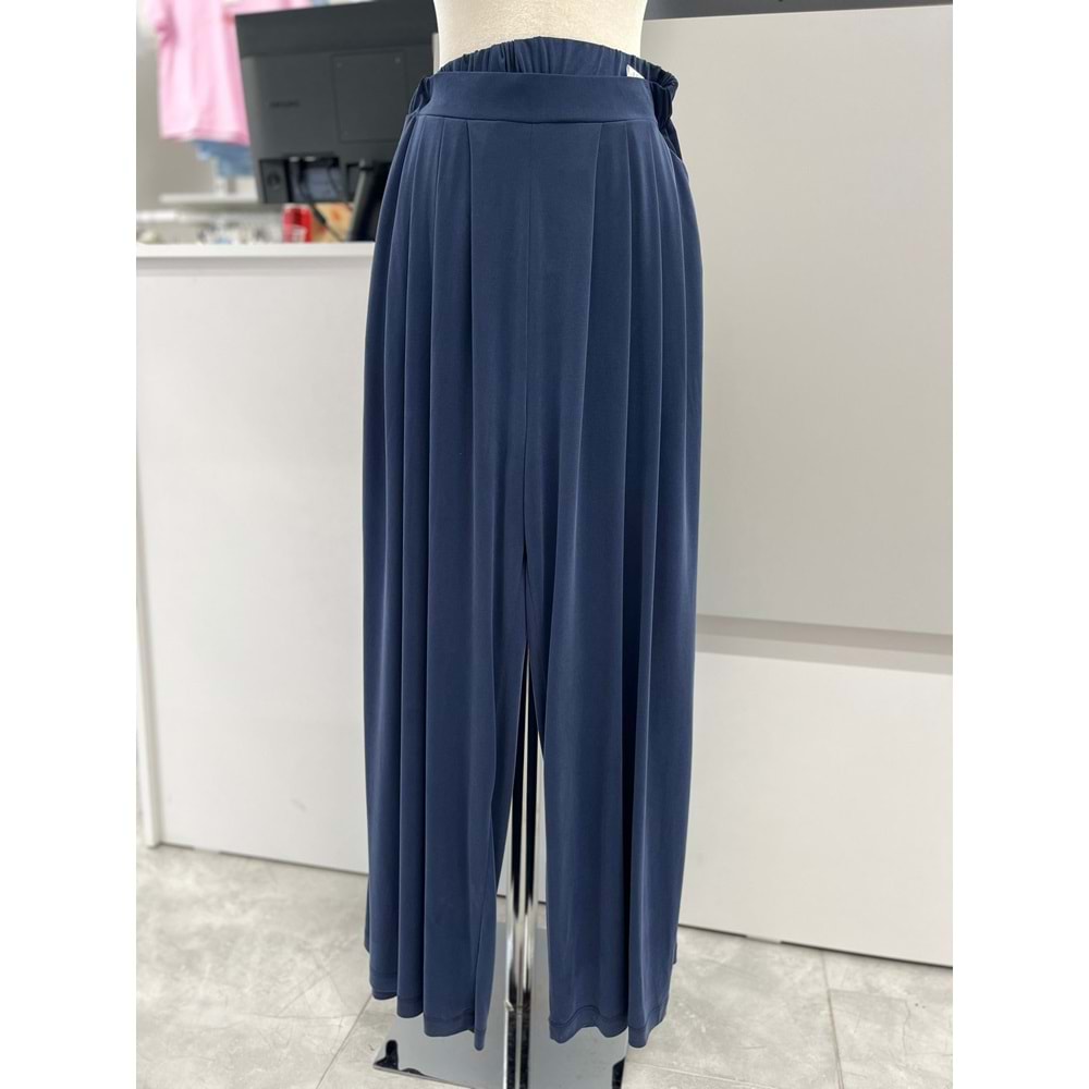 Pileli Modal Pantolon 4369 - Lacivert - L - AZRA05580-46269