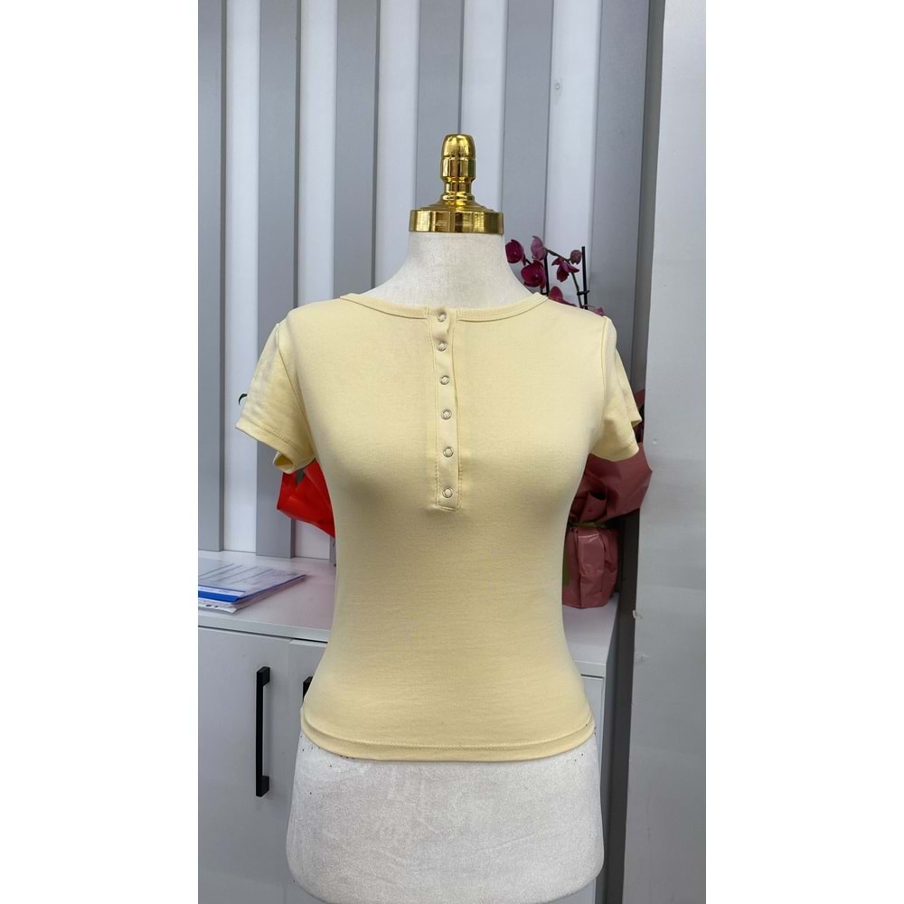 Önü Çıtçıtlı Bady 10119 - Sarı - M - AZRA05666-46633