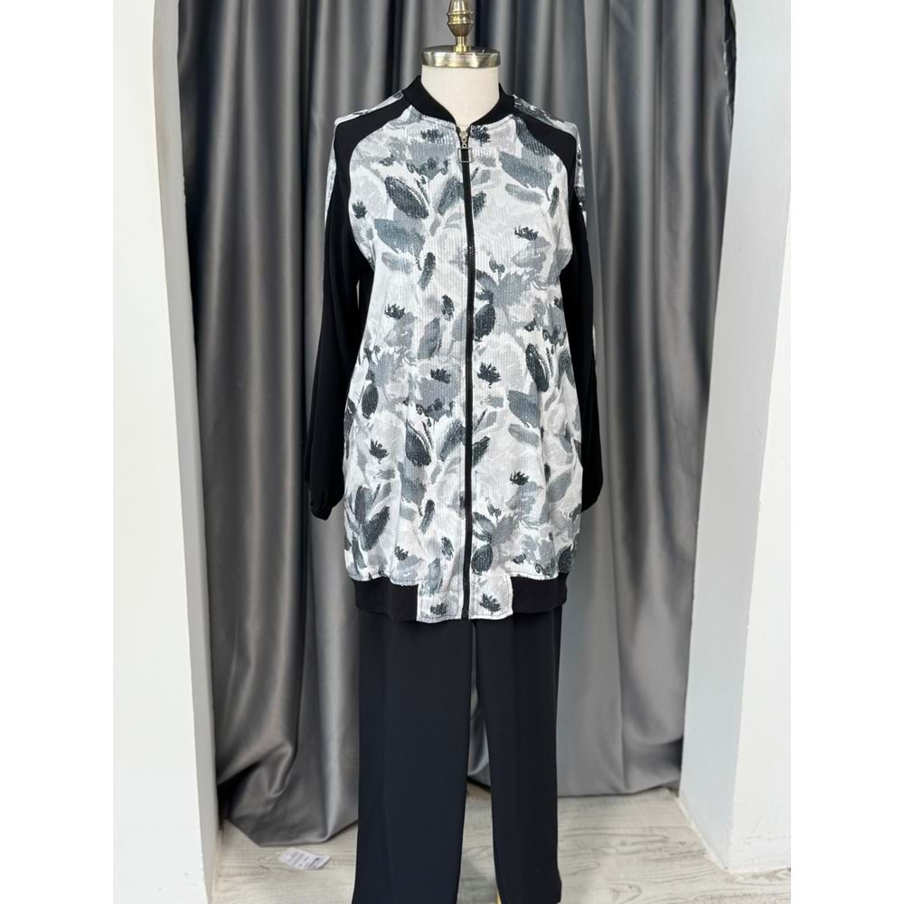 Kanaviçe Desen Pullu Takım 120197 - Siyah - 40 - AZRA05696-46921