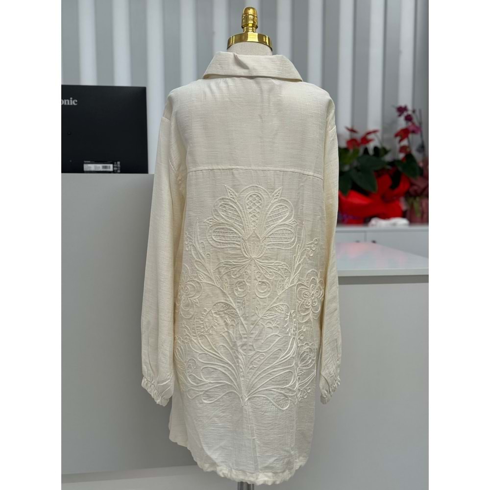 Nakışlı Kap 3262 - Ekru - L-XL