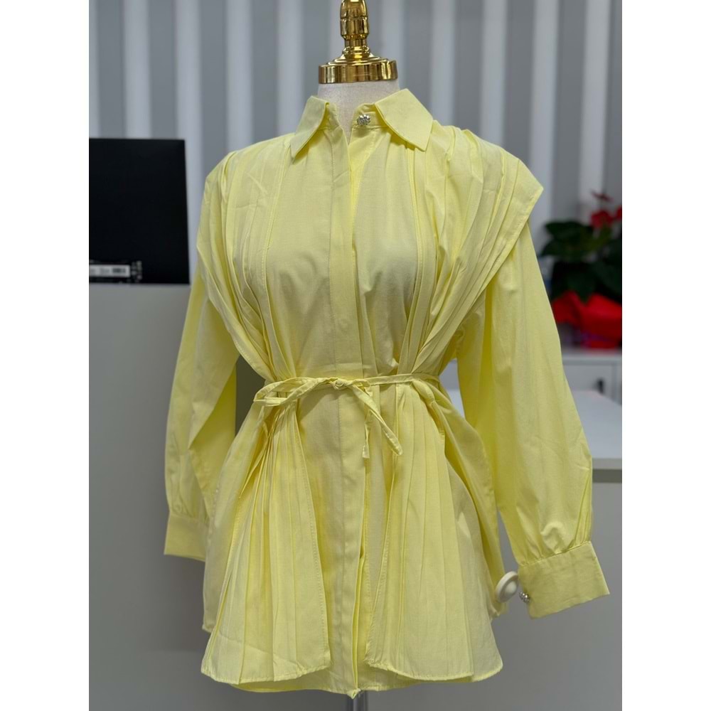 Üst Pilise Gömlek 945 - Sarı - L-XL