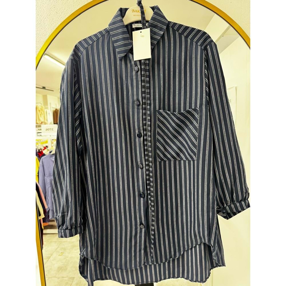 Tek Cepli Gömlek 021 - Lacivert - L-XL