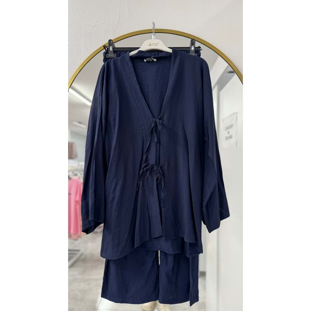 Önü Bağlamalı Çilek Takım 571 - Lacivert - L-XL