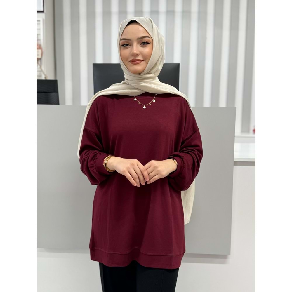 Düz Salaş Oysho Tunik 817 - Bordo - S-M