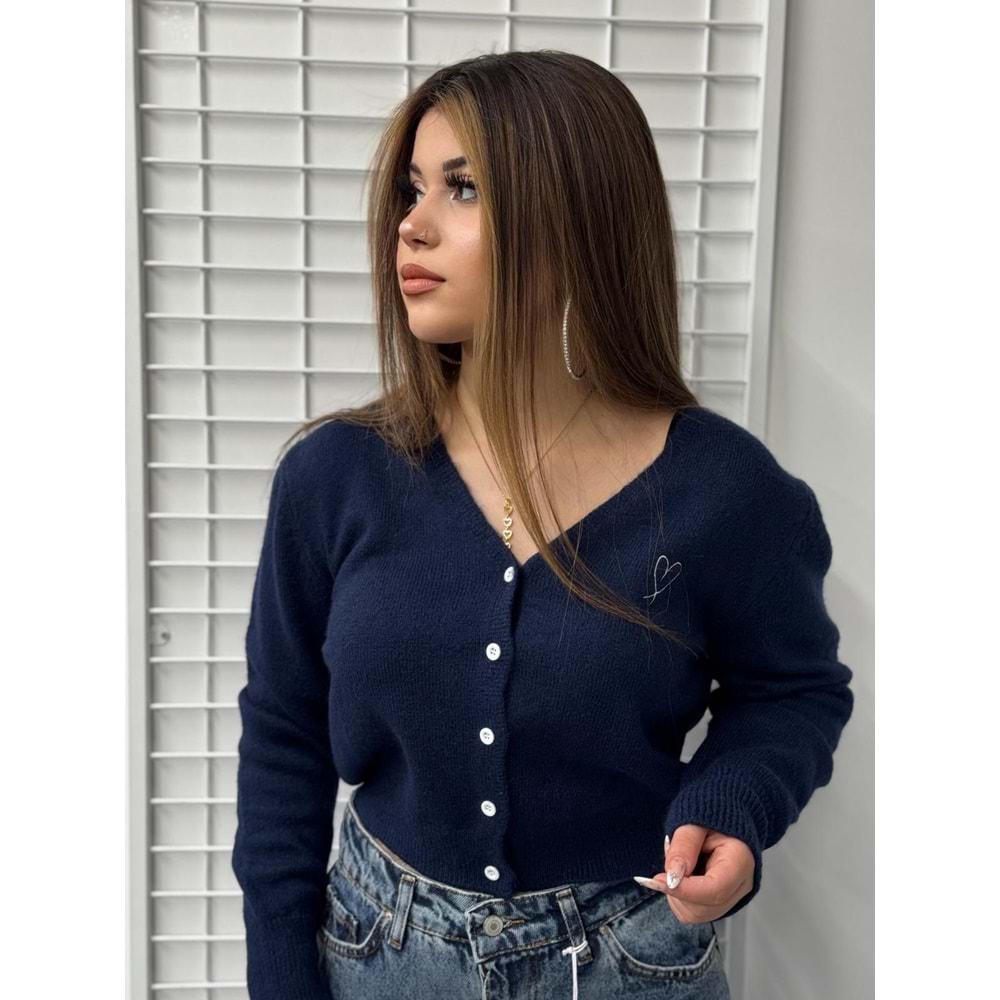 Yumoş Hırka 0955 - Lacivert - TEK BEDEN