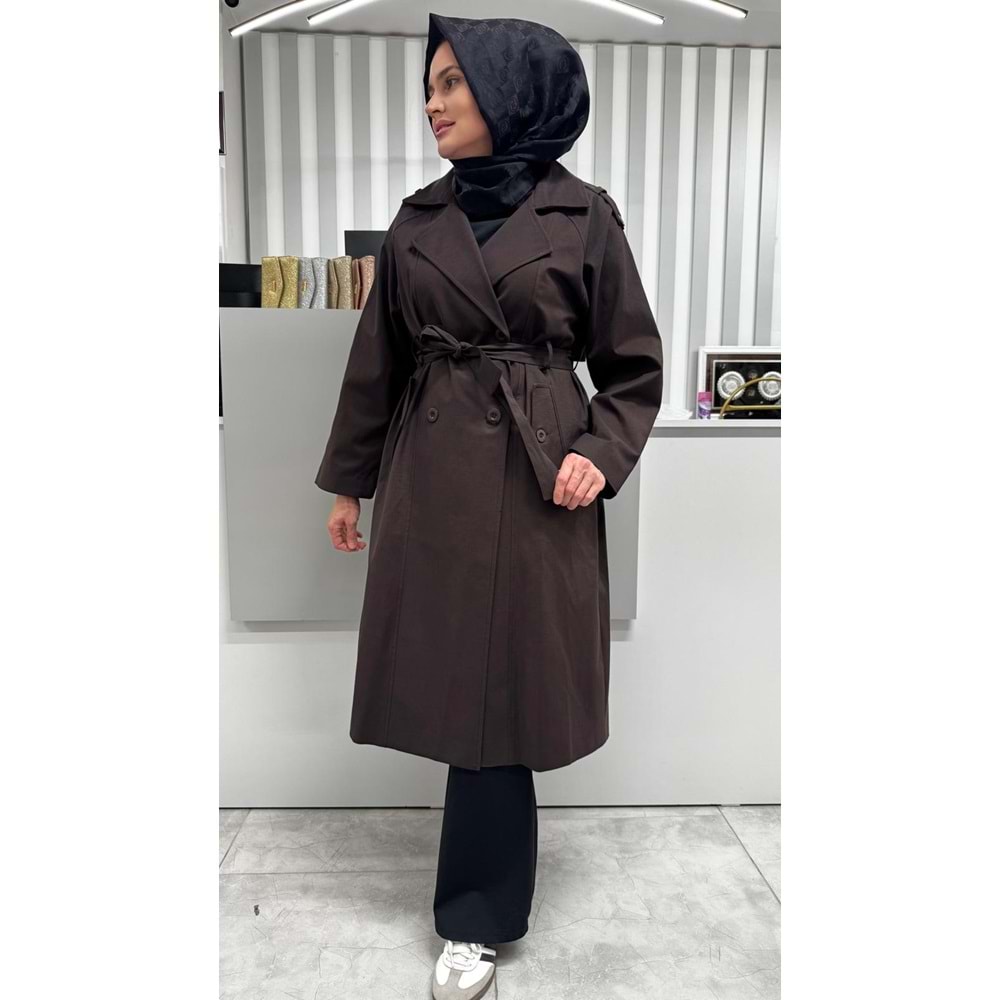 Reglan Kol Trenç 35627 - Kahve Rengi - L
