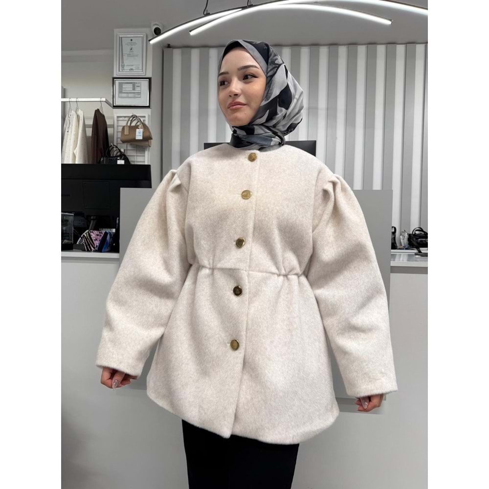 Tay Tüyü Ceket 2049 - Bej - 40