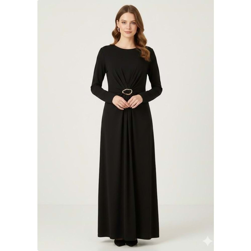 Tokalı Elbise 1144 - Siyah - S-M - AZRA07221-57595