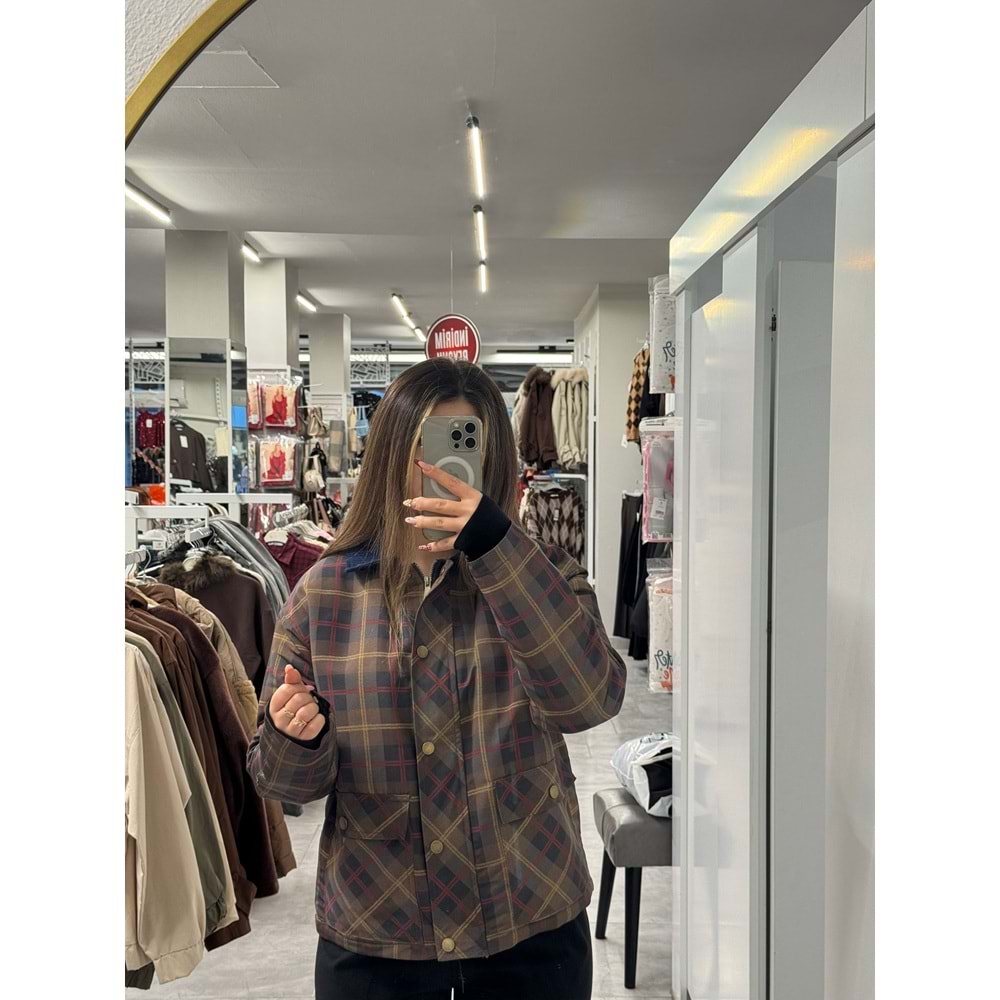 Ekose Desenli Mont 10490 - Lacivert - M - AZRA07354-Lacivert-M
