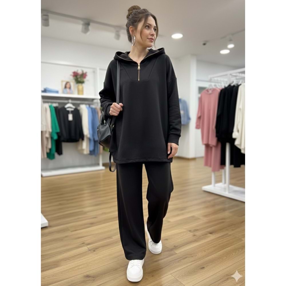 Gold Fermuarlı Takım 580629 - Siyah - L