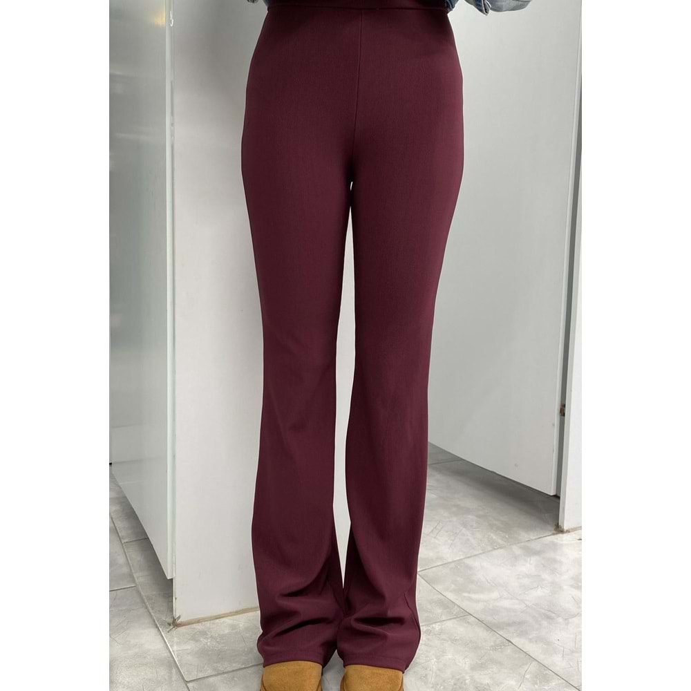 Fitilli İspanyol Paça Pantolon 137 - Mürdüm - 44 - AZRA07625-59843