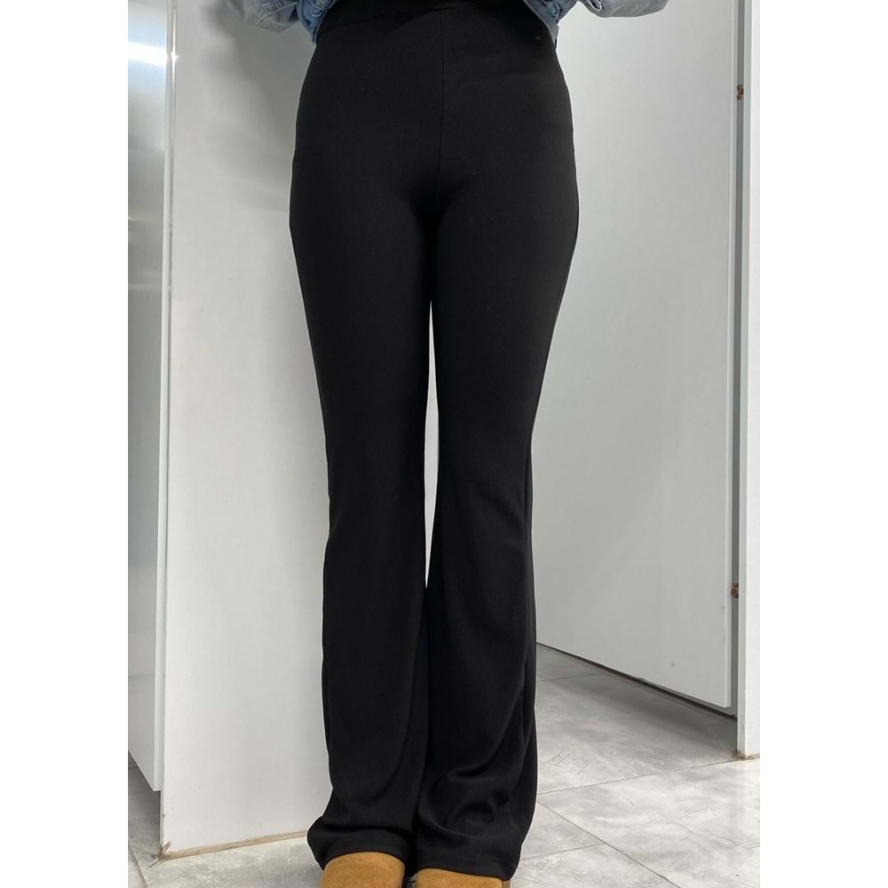 Fitilli İspanyol Paça Pantolon 137 - Siyah - 44 - AZRA07625-59849