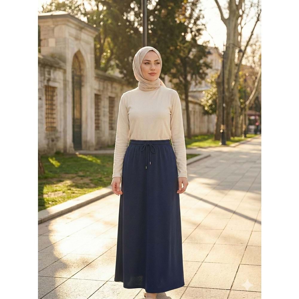 MGZN Tensel Etek 3322 - Koyu Mavi - M-L - AZRA07702-60184