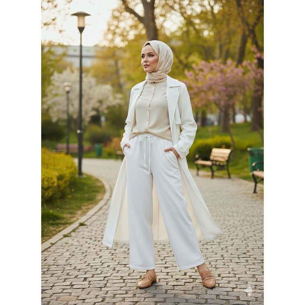Tensel Pantolon 2773 - Beyaz - 42