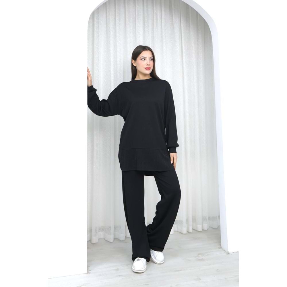 Taş Detaylı Oysho Kumaş Takım 26533 - Siyah - S - AZRA07795-60987