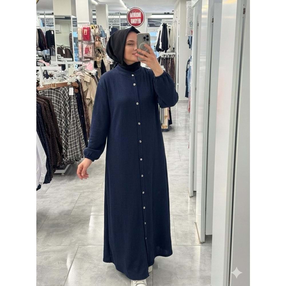 Fitilli Ferace Elbise 1719 - Lacivert - 50-52 - AZRA07944-62262