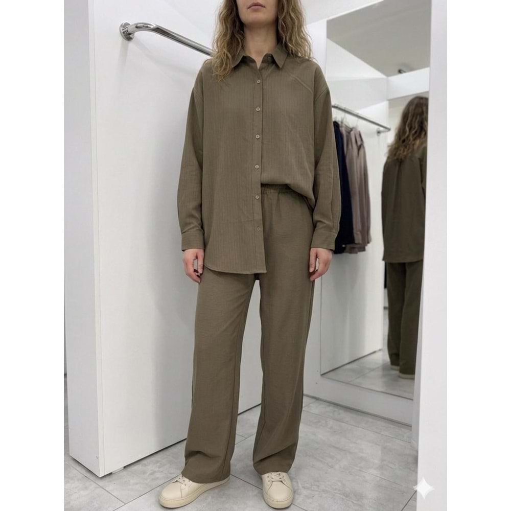 Modal Kumaş Luna Takım 26857 - Haki - L