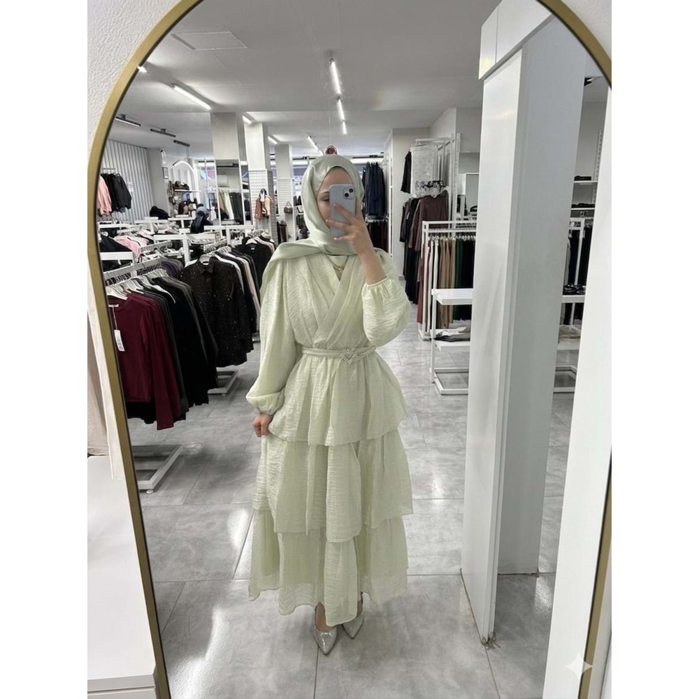 Elbise 32473 Puane - Mint Yeşili - S-M - AZRA08219-64242