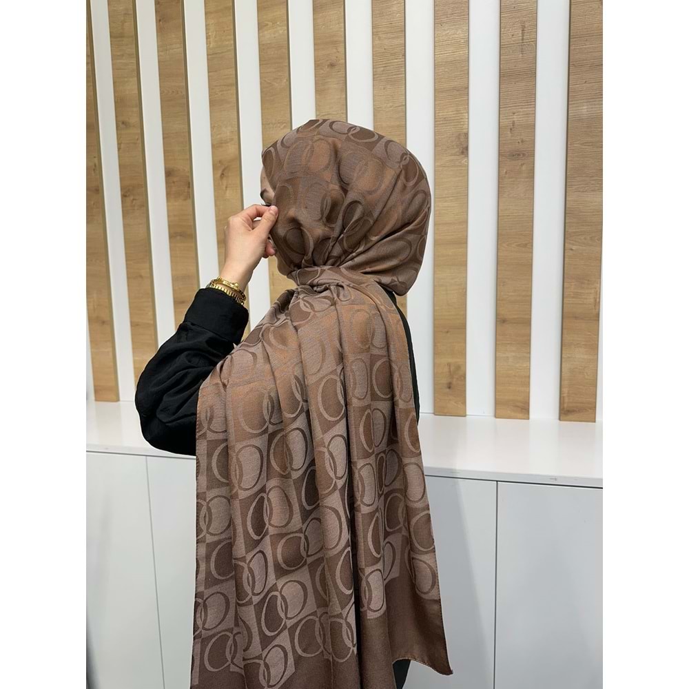 Marka Muadili Şal 1104 - Kahve Rengi - TEK BEDEN