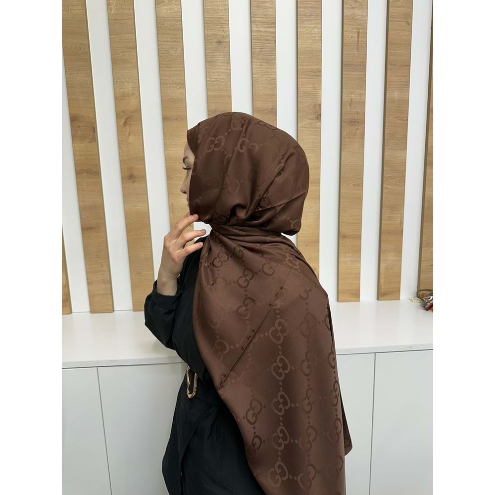 G Desen Şal 1105 - Acı Kahve - TEK BEDEN