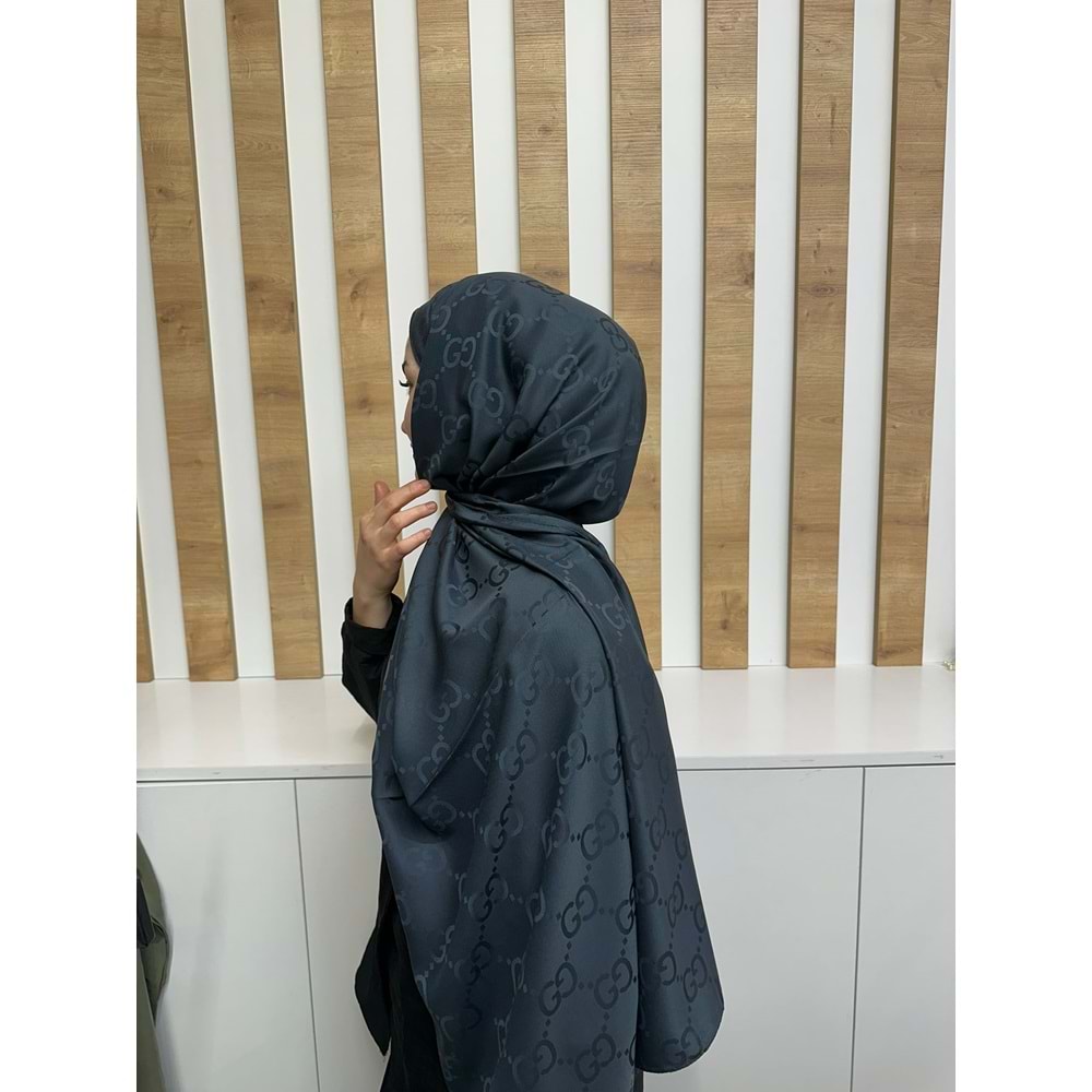 G Desen Şal 1105 - Antrasit - TEK BEDEN