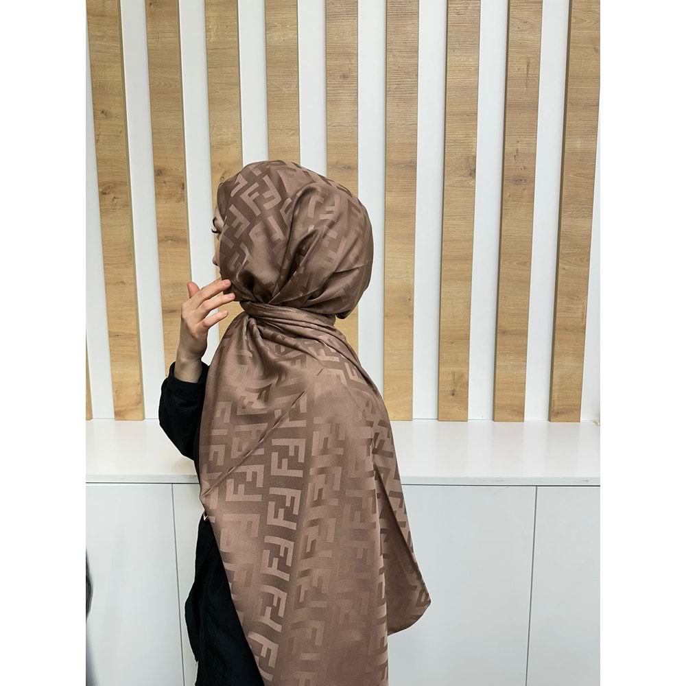 Ef Desen Şal 1106 - Kahve Rengi - TEK BEDEN