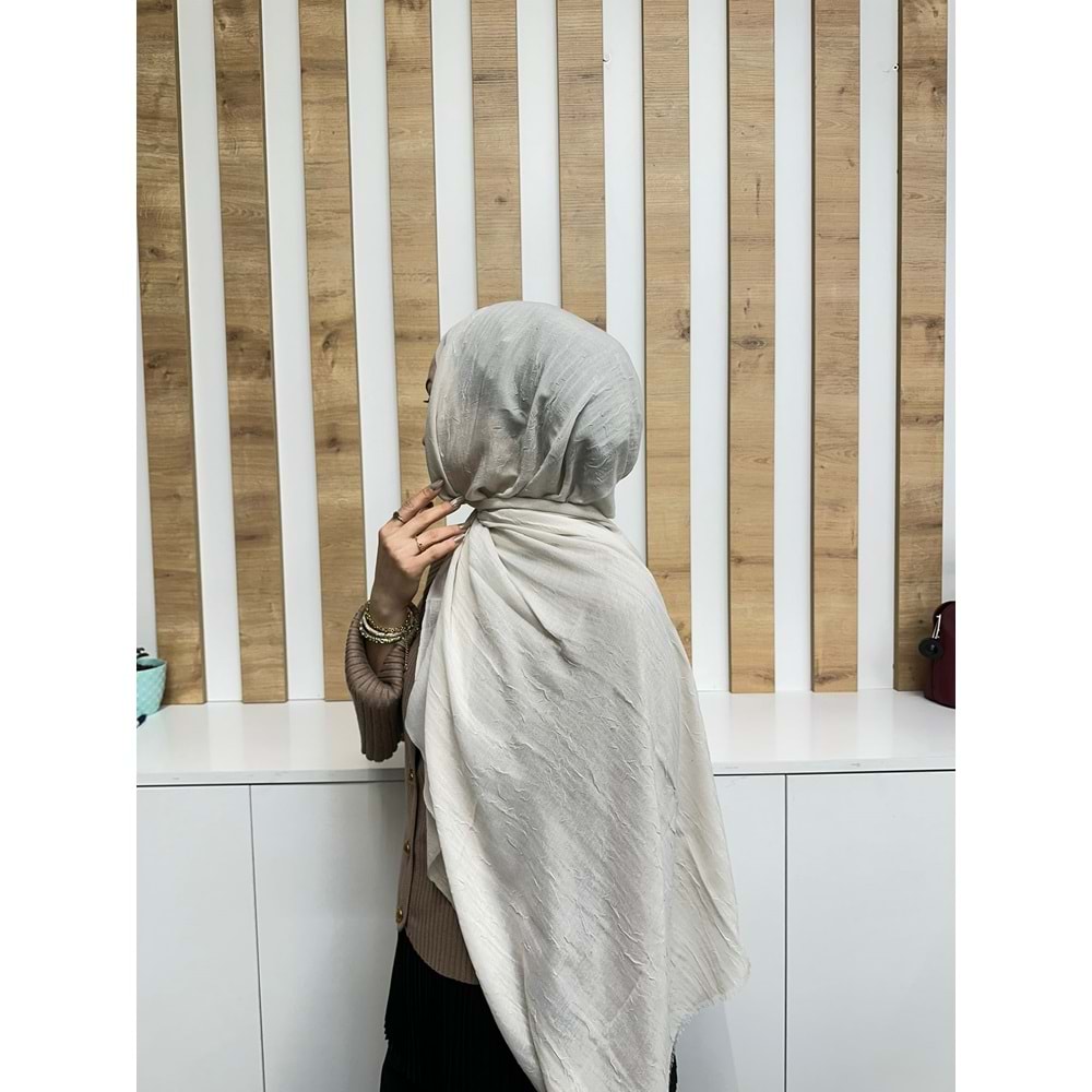 Bambu Şal 1636 - Bej - TEK BEDEN - AZRA08232-64296