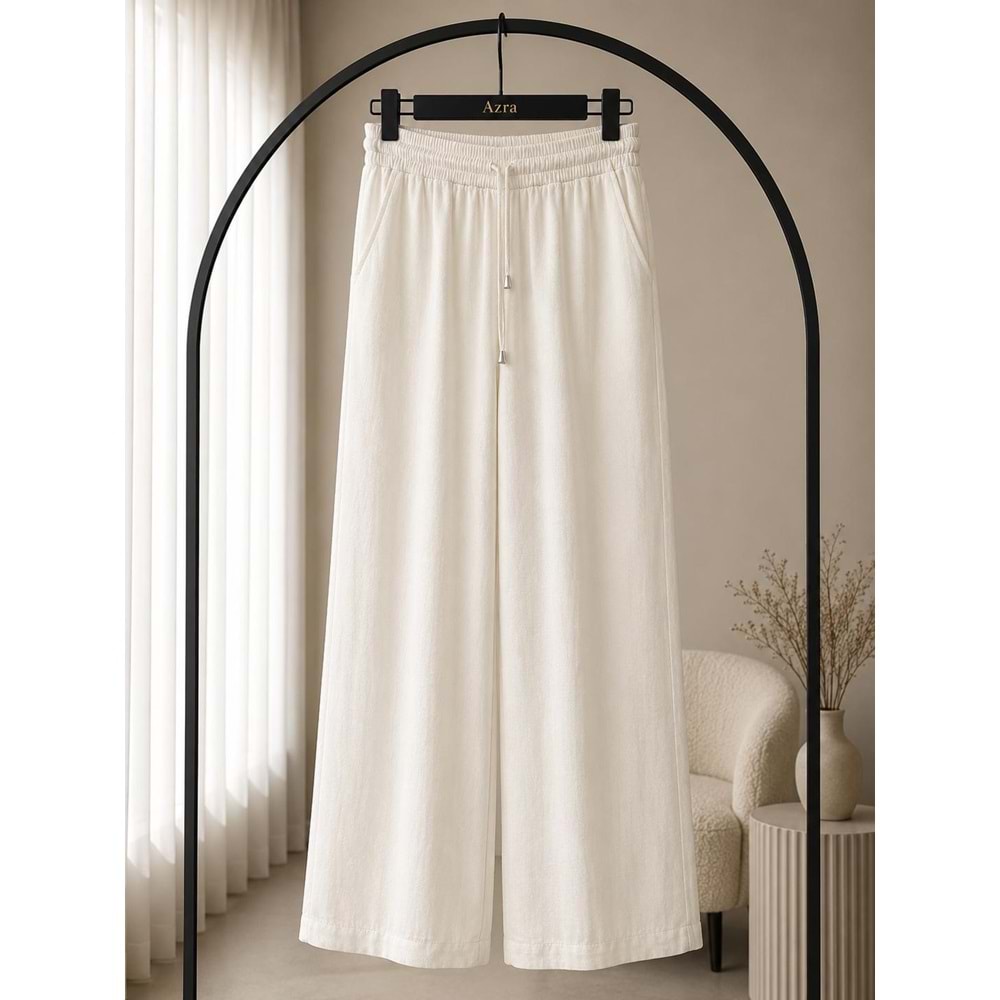 Modal Tensel Pantolon 1278 - Beyaz - M