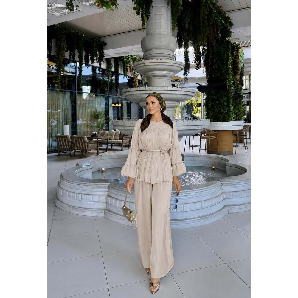 Fırfırlı JanJan Takım 0359 - Taş - XL