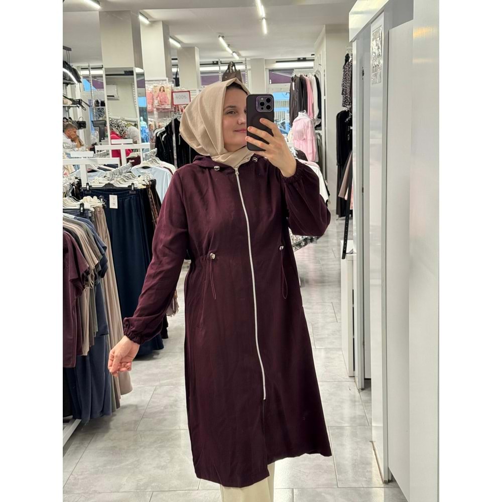 Beli Sıkmalı Modal Kap 1929 - Bordo - S-M