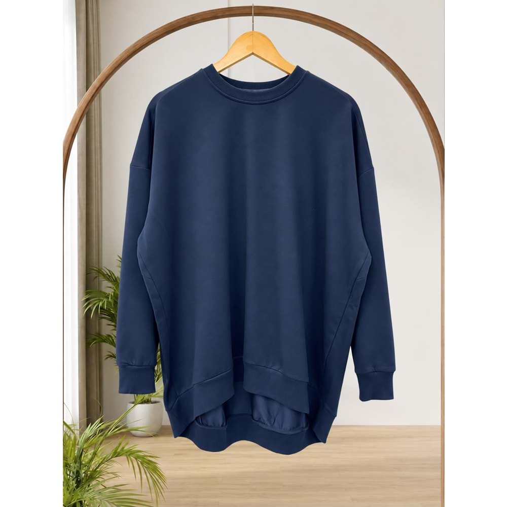 Oversize Sweat 2382 - Lacivert - TEK BEDEN