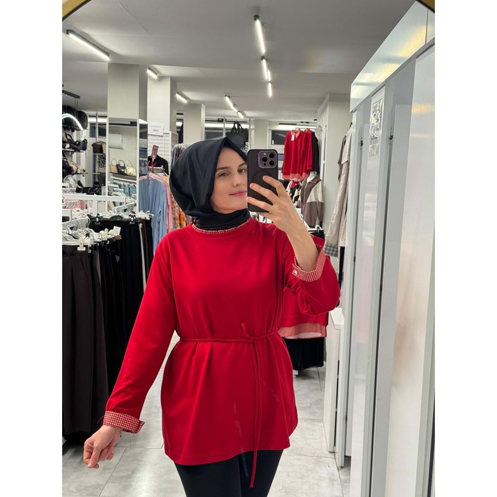 Yakası Garnili Tunik 2039 - Siyah - S-M