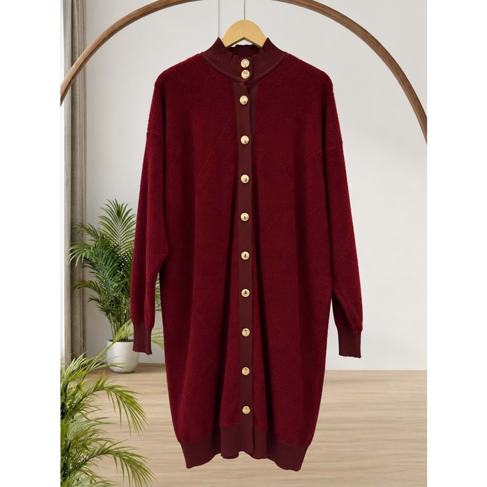 Sakal Hırka 3324 - Bordo - TEK BEDEN - AZRA09041-70762