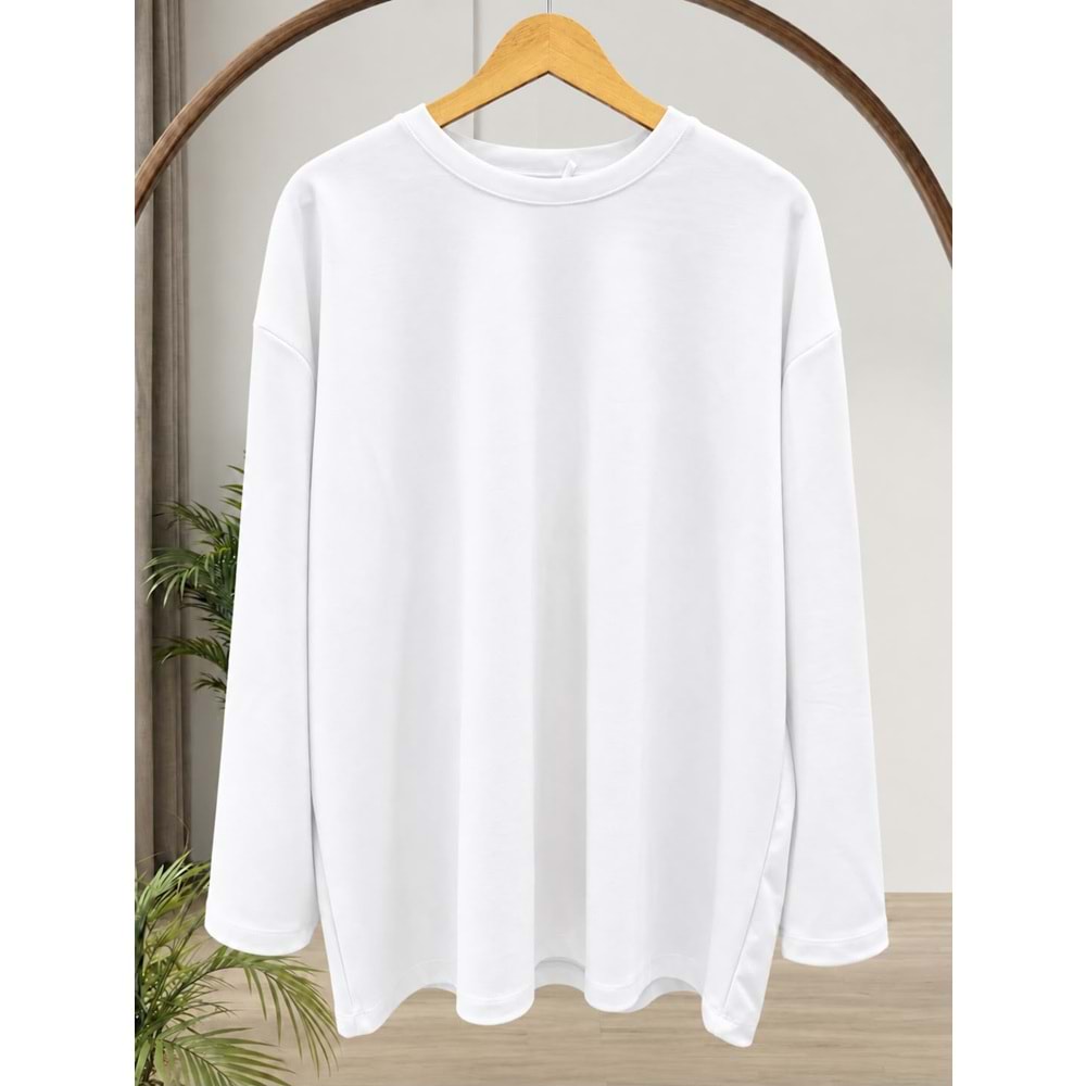 Düz Oysho Kumaş Tunik 27134 - Beyaz - TEK BEDEN