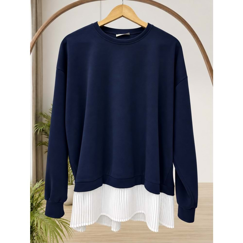 Altı Piliseli Tunik 3037 - Lacivert - L-XL