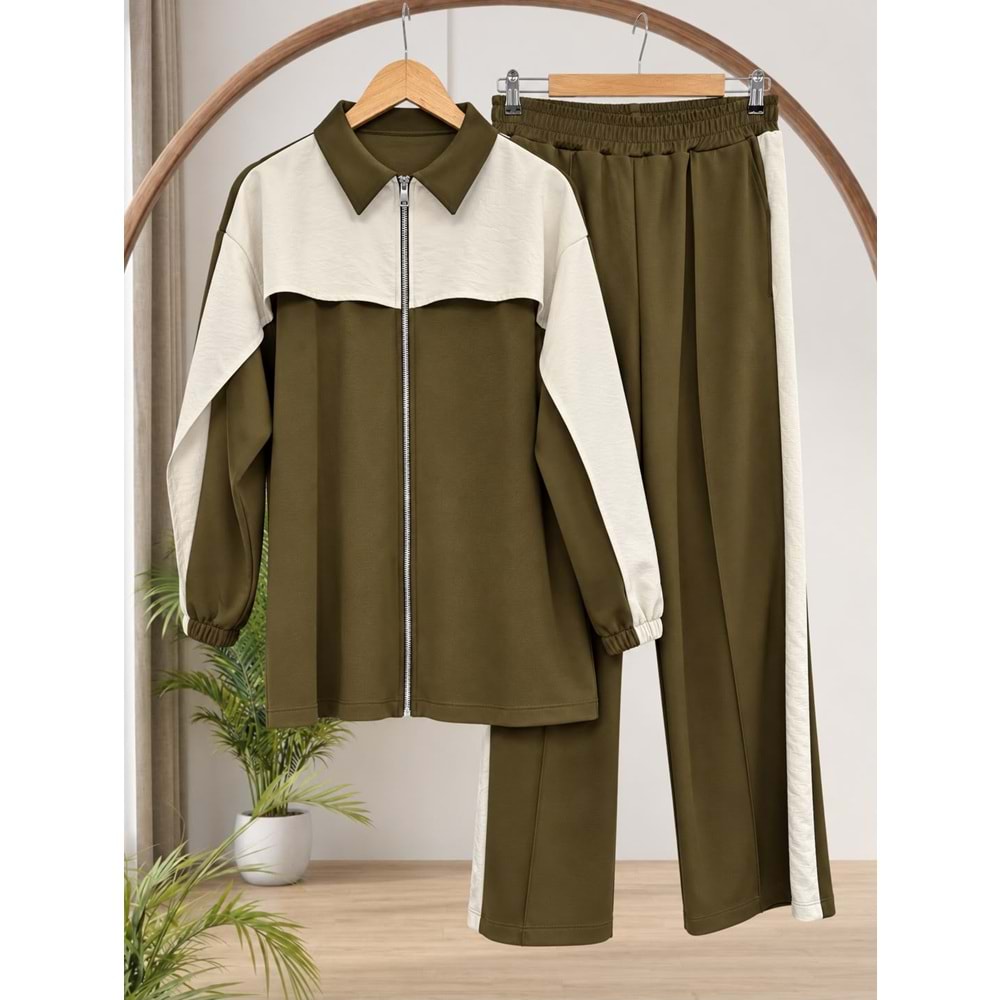 Paraşüt Garnili Takım 3508 - Yeşil - L-XL