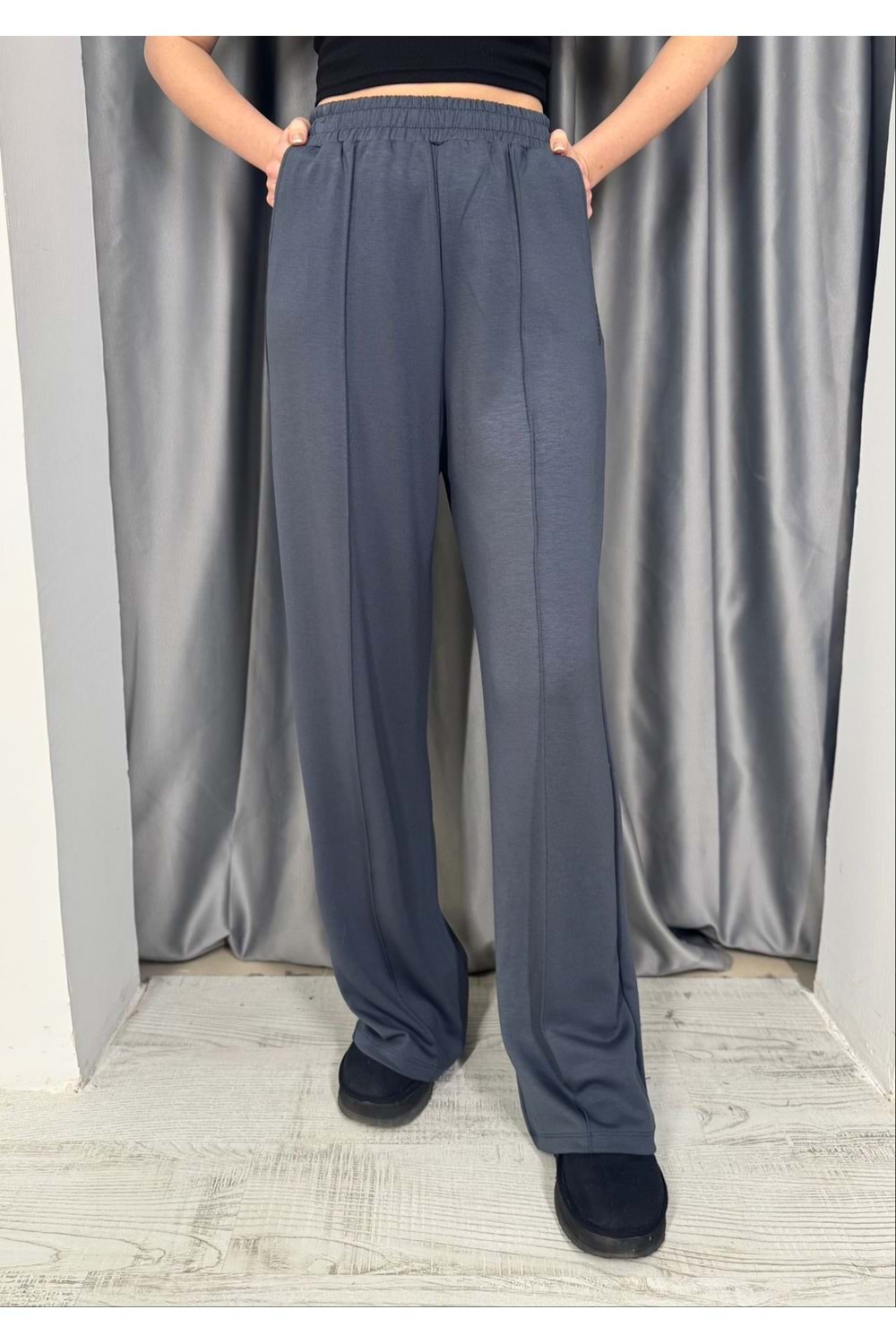 Oysho Salaş Pantolon 24899 - Füme - S